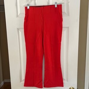 Cropped Red Ponte Pants